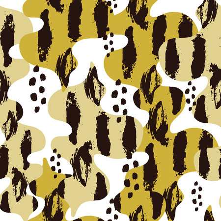 Vector seamless pattern. Background with abstract elements. Natural design.のイラスト素材