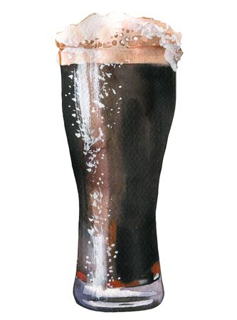 A glass of beer on whiteの写真素材