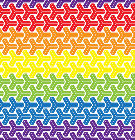 LGBT Gay love concept - Rainbow geometric seamless pattern design texture.のイラスト素材