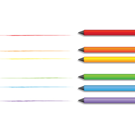 LGBT Gay pride love concept - Rainbow lines with colorful pen on with backgroundのイラスト素材