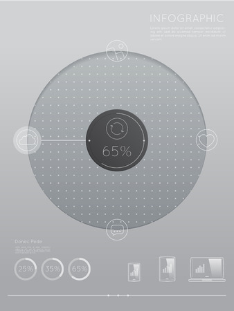 Business Infographic circle style Vector illustration. can be used for workflow layout, banner, diagram, number options, step up options, web designのイラスト素材