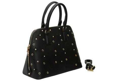 Beautiful ladies bags placed on white backgroundの写真素材