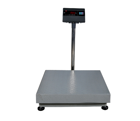 scales for weighing heavy objects and goods, isolated on white backgroundの写真素材
