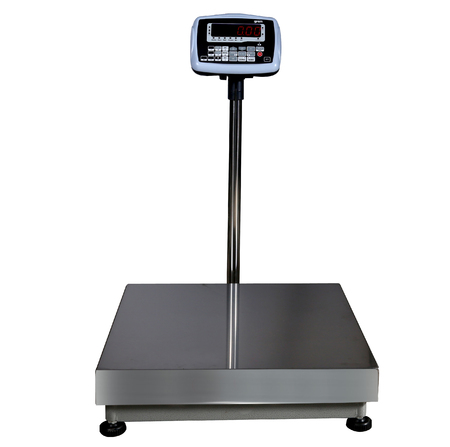 scales for weighing heavy objects and goods, isolated on white backgroundの写真素材