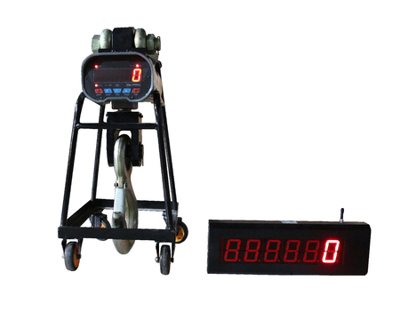 scales for weighing heavy objects and goods, isolated on white backgroundの写真素材