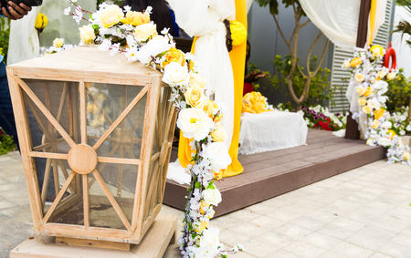 Beautiful color full flowers in wedding and eventの写真素材