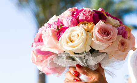 Beautiful color full flowers in wedding and eventの写真素材