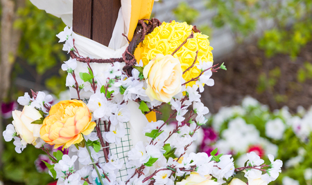 Beautiful color full flowers in wedding and eventの写真素材