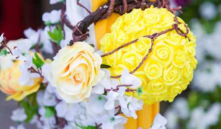 Beautiful color full flowers in wedding and eventの写真素材