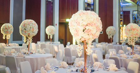 Beautiful color full flowers in wedding and eventの写真素材