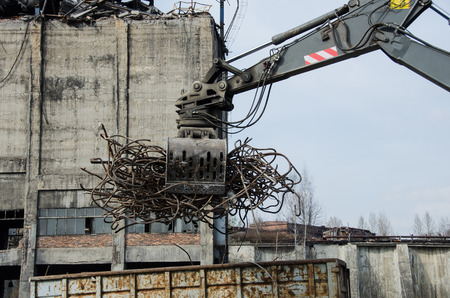 Recycling of scrap metal from demolished building