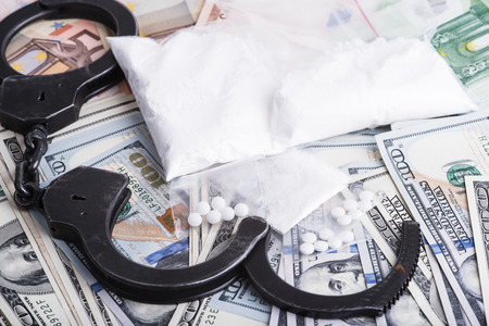 Drugs and substances prohibited - arrest criminalsの写真素材