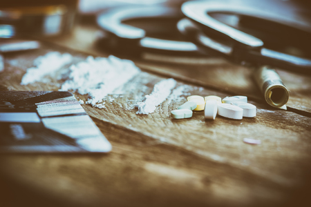 Drugs and substances prohibited - arrest criminalsの写真素材