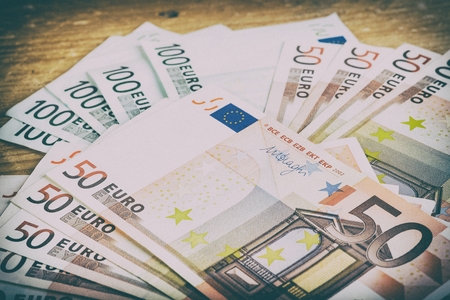 File euro, the European currency on board.の写真素材