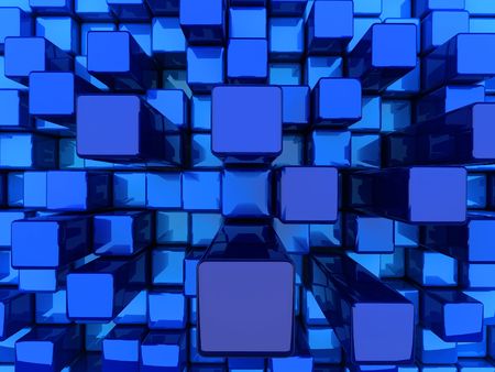 many blue boxesの写真素材