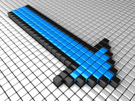 Boxes blue arrow upの写真素材
