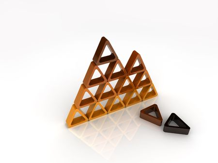 Broken orange pyramid