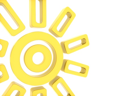 Background with yellow sun sign and copyspaceの写真素材