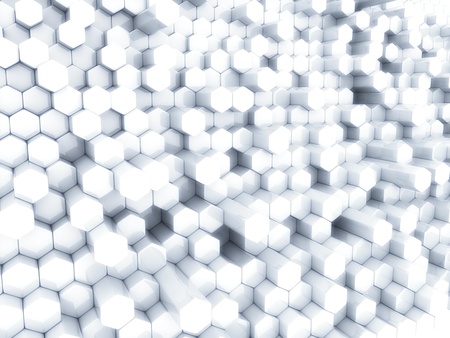 Abstract white business background with different hexagons