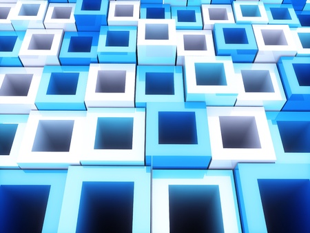 Background with blue square frames