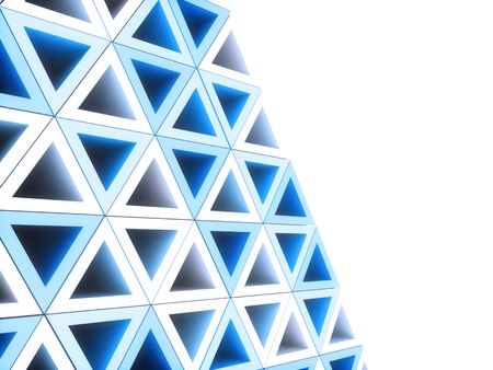 Geometrical background with blue and white trianglesの写真素材