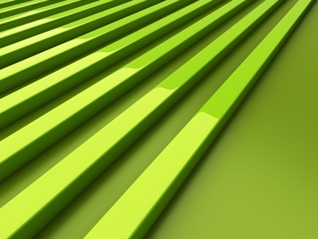 Abstract green background with lines and reflectionsの写真素材