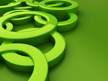 Abstract green background with circles and placeの写真素材