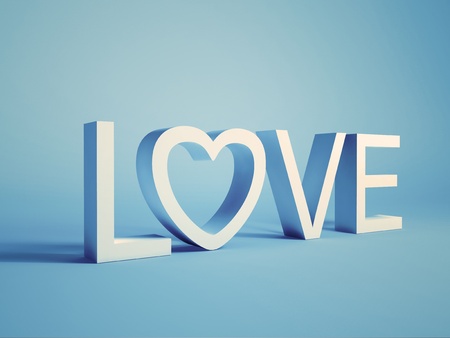 Illustration of concept with word love on backgroundの写真素材