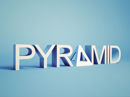 Illustration of concept with word pyramid on backgroundの写真素材