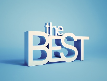 Illustration of concept with word the best on backgroundの写真素材