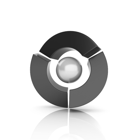 Illustration with circle and sphere  balance concept の写真素材