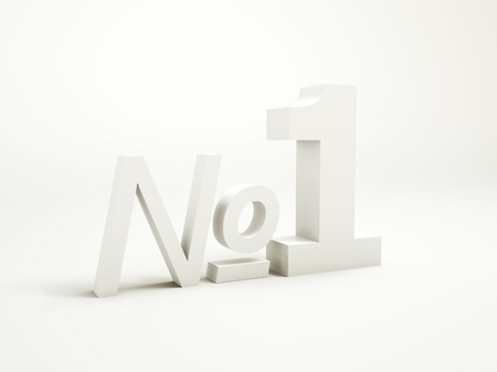 Illustration of white number one symbol  leadership concept の写真素材