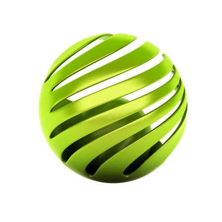 Eco symbol with green spheres  protection concept の写真素材