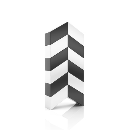 Abstract business symbol with arrow. Direction concept. Black setの写真素材