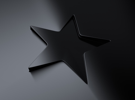 Elegant black metallic background with star shapeの写真素材