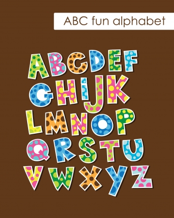 cute childlike alphabet  vector illustrationのイラスト素材