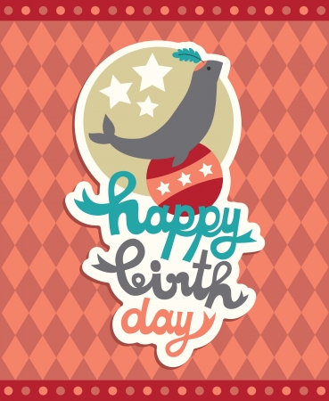happy birthday card design. vector illustrationのイラスト素材