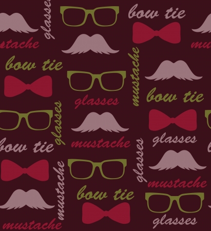 mustache seamless pattern design. vector illustrationのイラスト素材