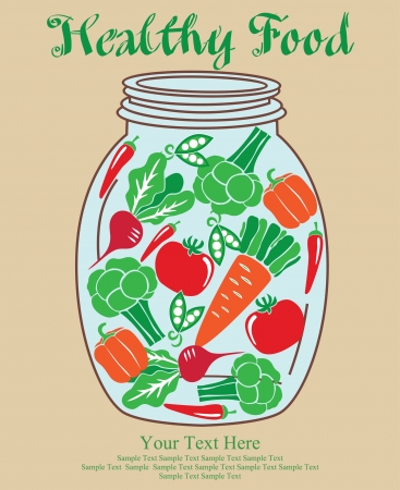 healthy food card design. vector illustrationのイラスト素材