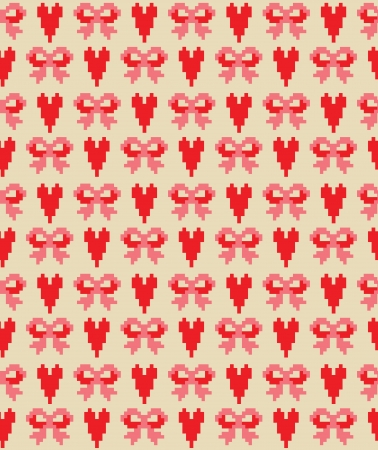 cute cross stitch bows pattern design. vector illustrationのイラスト素材