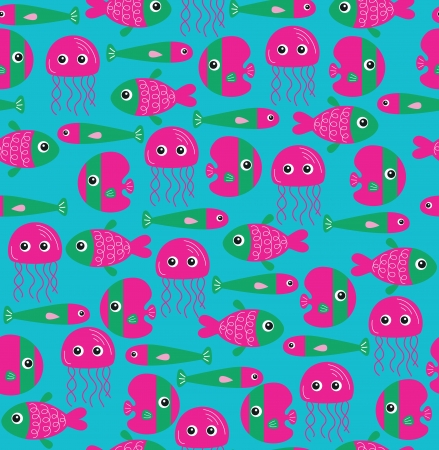 seamless underwater texture design. vector illustrationのイラスト素材