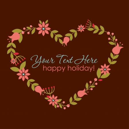 cute floral card design. vector illustrationのイラスト素材