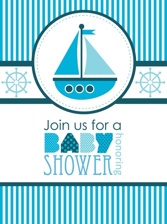 baby shower. sea design. vector illustrationのイラスト素材