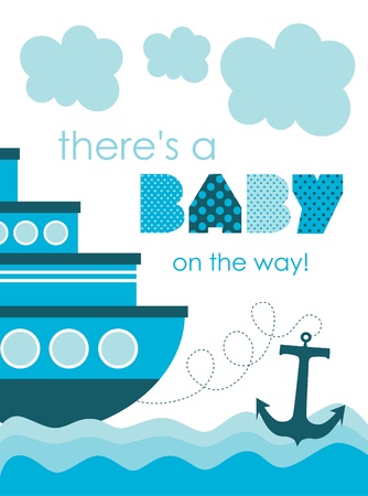 baby shower. sea design. vector illustrationのイラスト素材