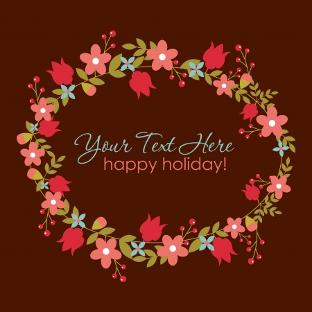 cute floral card design. vector illustrationのイラスト素材