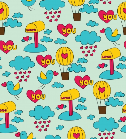 seamless love pattern design. vector illustrationのイラスト素材