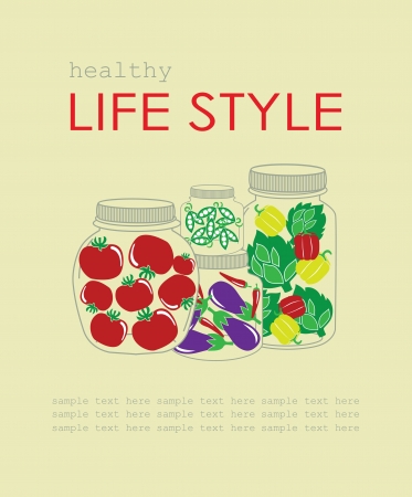 healthy life style card. vector illustrationのイラスト素材