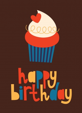 happy birthday greeting card. vector illustrationのイラスト素材