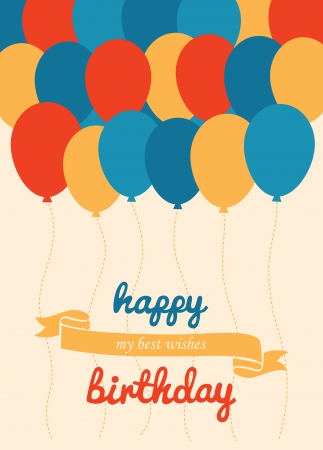 happy birthday greeting card. vector illustrationのイラスト素材