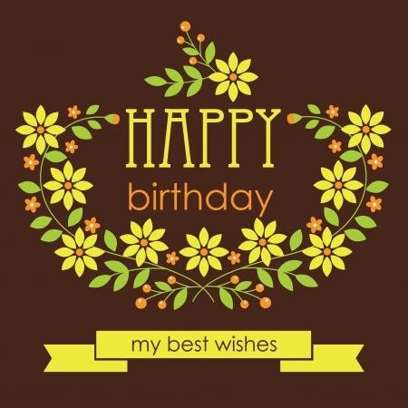 floral greeting card design. vector illustrationのイラスト素材